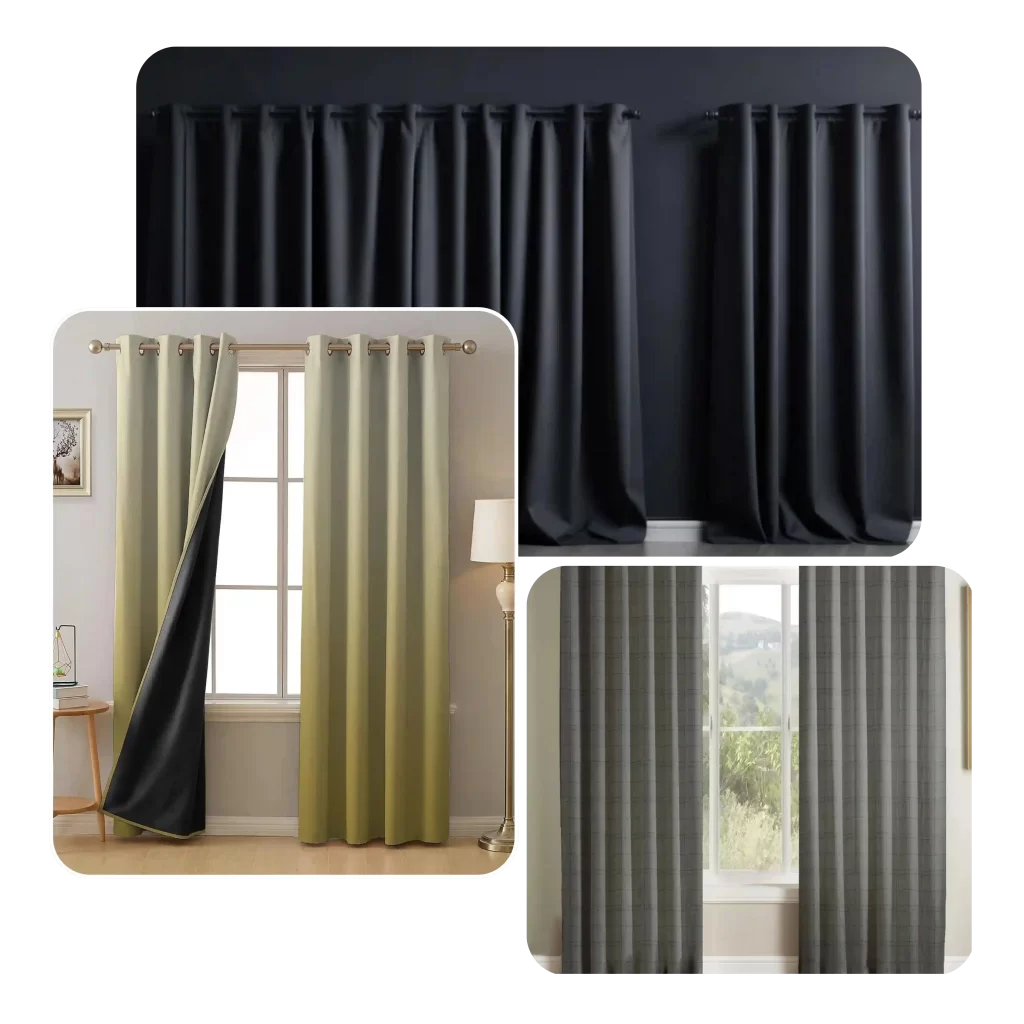 Latest Designs of bedroom balckourt curtains