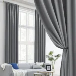 DUALIFE Extra Long Foam-Backed Blackout Curtains 120 Inch Length