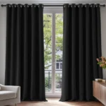 Plain Blackout Curtains Long Drop