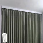 White Single-track Blackout Curtains