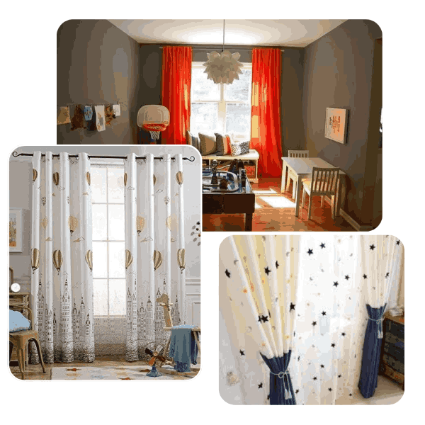 Blackout Curtains Playrooms are made to offer total light control and privacy.